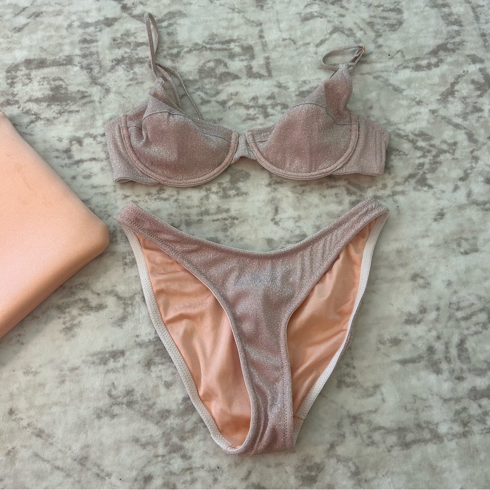 Triangl Sparkly Glitter Under Wire Bikini Set